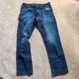 American Eagle Outfitters Men's Dark Blue Bootcut Jeans